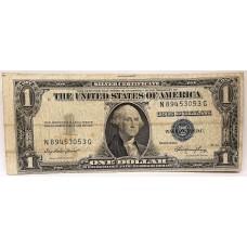 UNITED STATES OF AMERICA 1935 . ONE 1 DOLLAR BANKNOTE . ERROR . MIS-ALIGNMENT TO BACK